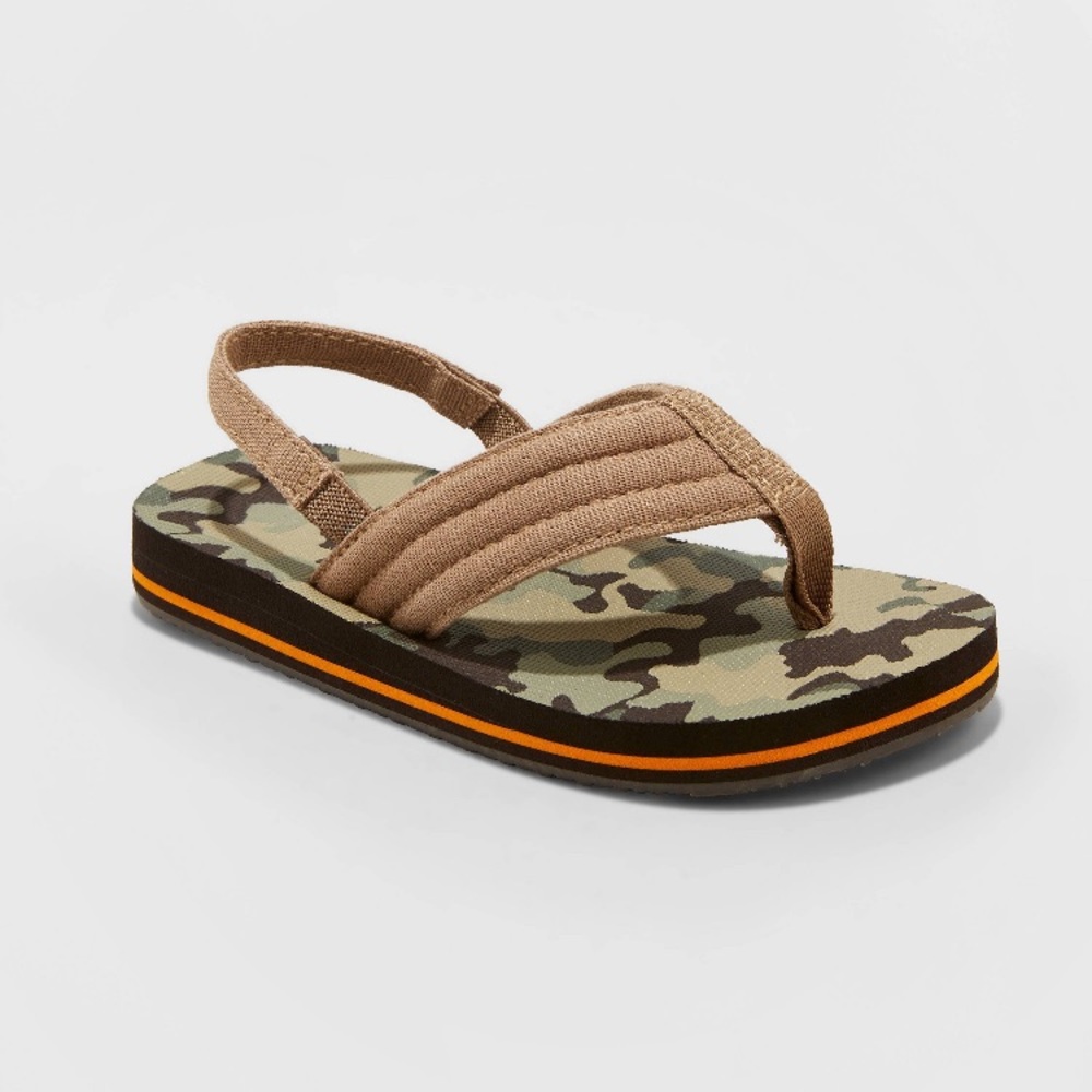 Cat and Jack Camo flip flops